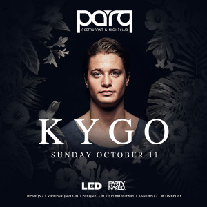 Parq San Diego Kygo Discount Promo Code Tickets San Diego Party